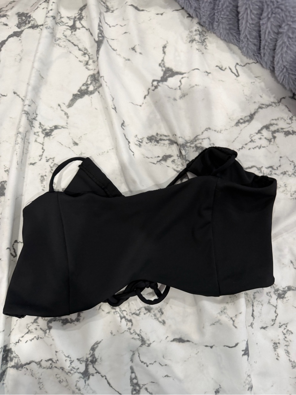 Black Tiger Friday dancewear top with tie in the back